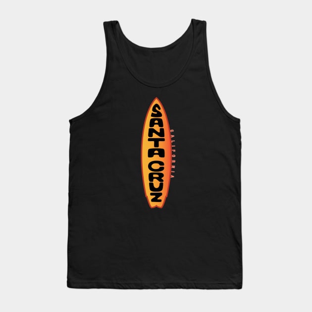 Santa Cruz Surfboard Tiki Tank Top by PauHanaDesign